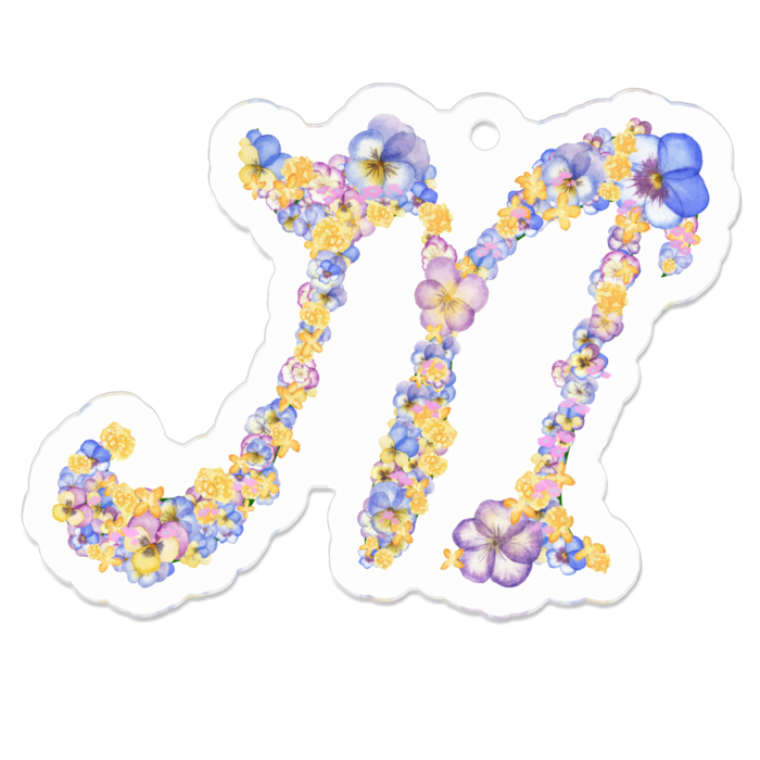 M　アクリルキーホルダー - 50 x 50 (mm)(12)