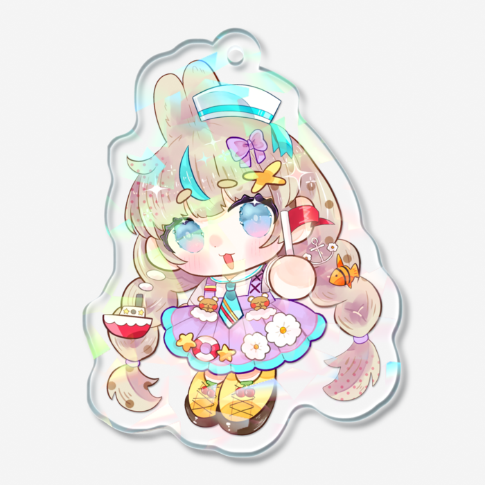 ホログラムアクリルキーホルダー - 50 × 50mm