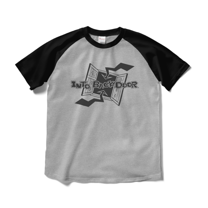 ラグランTシャツ - M - 杢グレー×ブラック