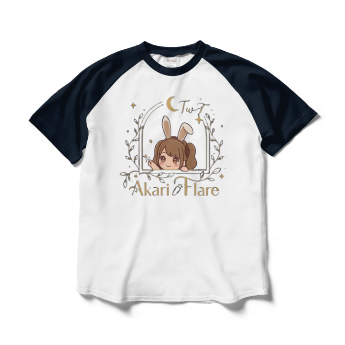 ラグランTシャツ - L - ホワイト×ネイビー
