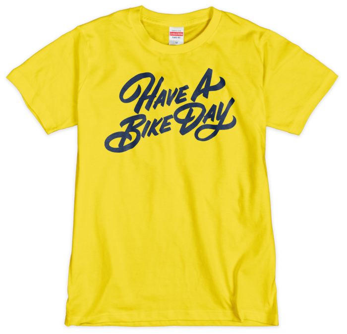 Tシャツ(シルクスクリーン印刷) - M - ⑥イエロー/ネイビー