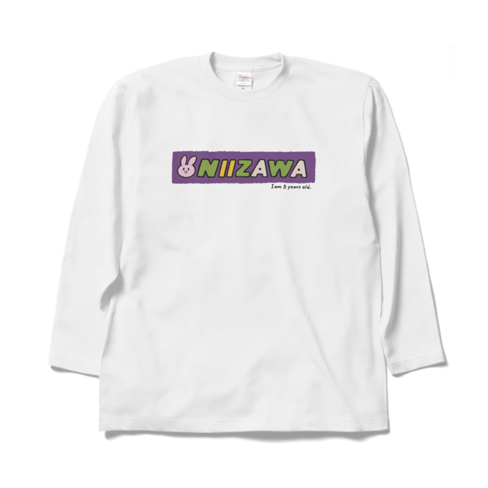 ロングスリーブTシャツ - XL - ホワイト(パープルロゴ)