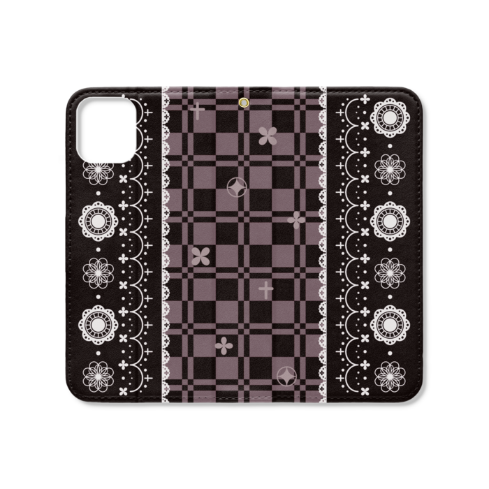 手帳型iPhoneケース(ベルトなし) - iPhone 11 - ストラップ穴 あり