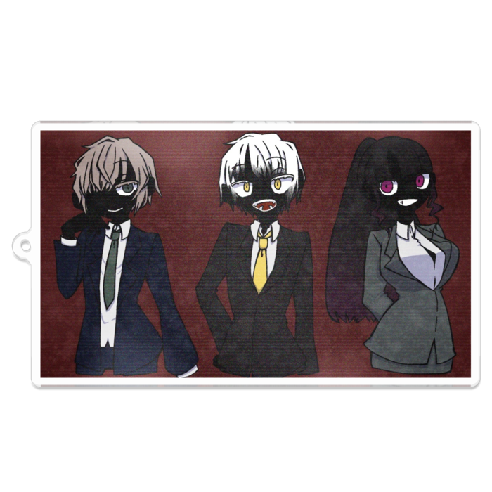 アクリルキーホルダー赤 - 100 x 100 (mm)