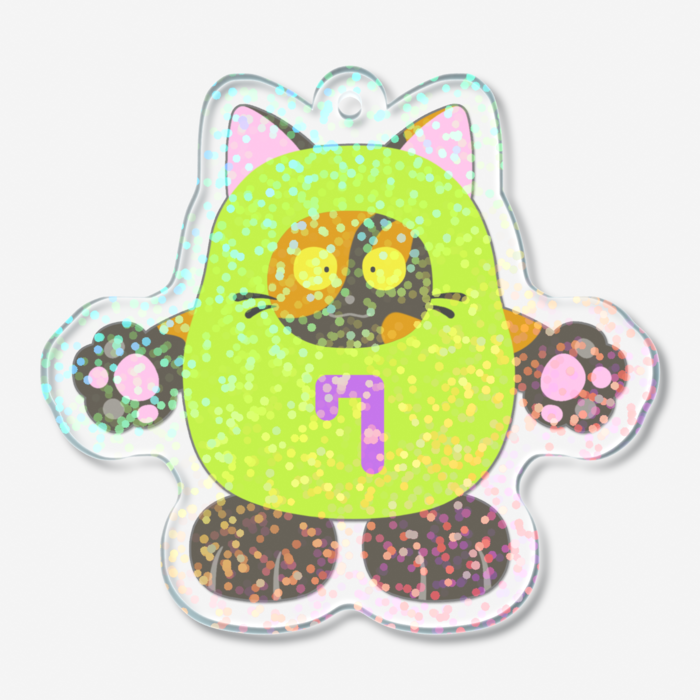 ナツのキラキラしたアクリルキーホルダー