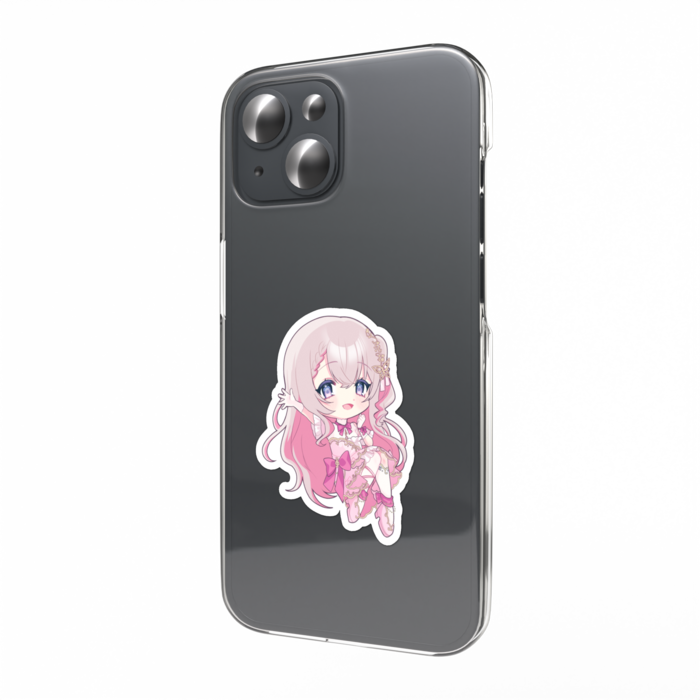 萩宮ルナ (ピンク) スマホステッカー