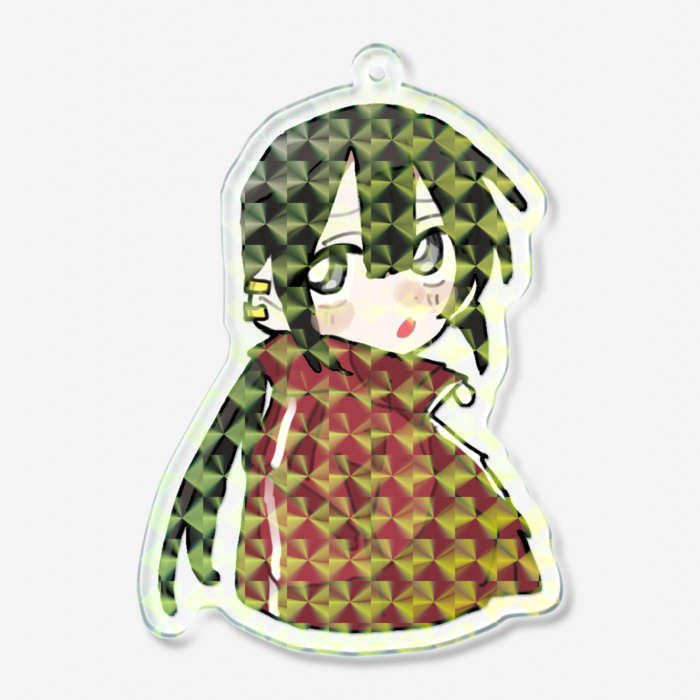 ホログラムアクリルキーホルダー - 70 × 70mm - モザイク