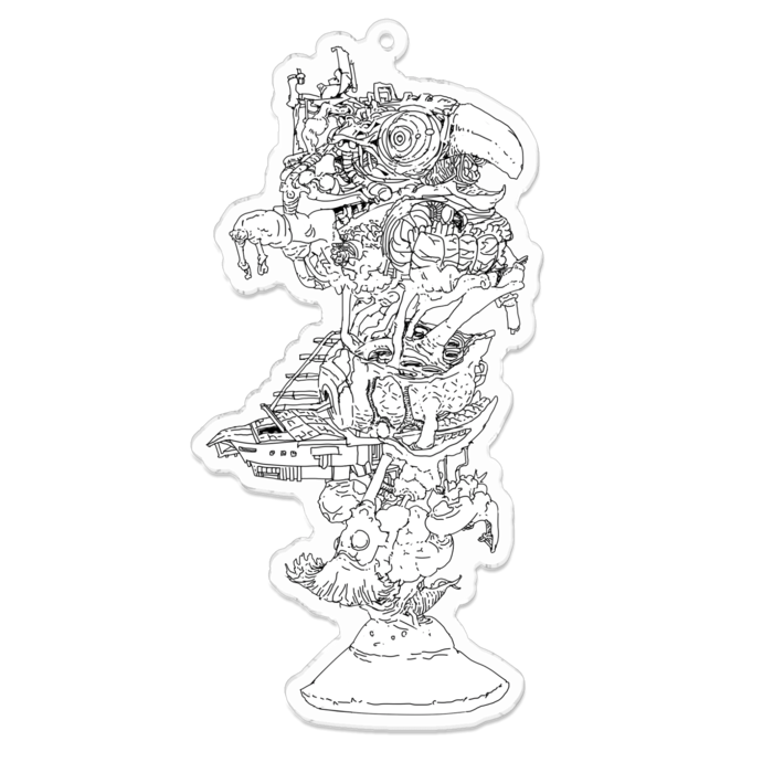 アクリルキーホルダー - 100 x 100 (mm)