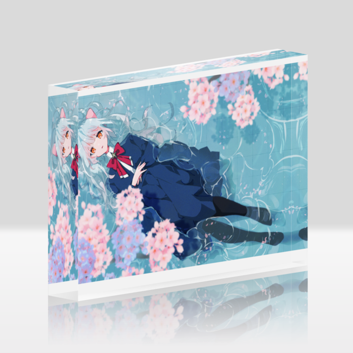 【背面処理:ホワイト】アクリルブロック - 148x100mm