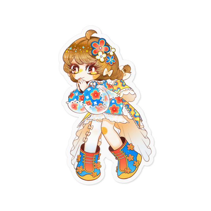 ステッカー - 100 x 100 (mm)ホワイト