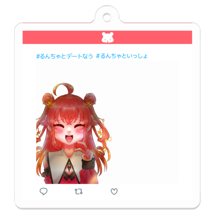 アクリルキーホルダー(コーティング) - 50 x 50 (mm)