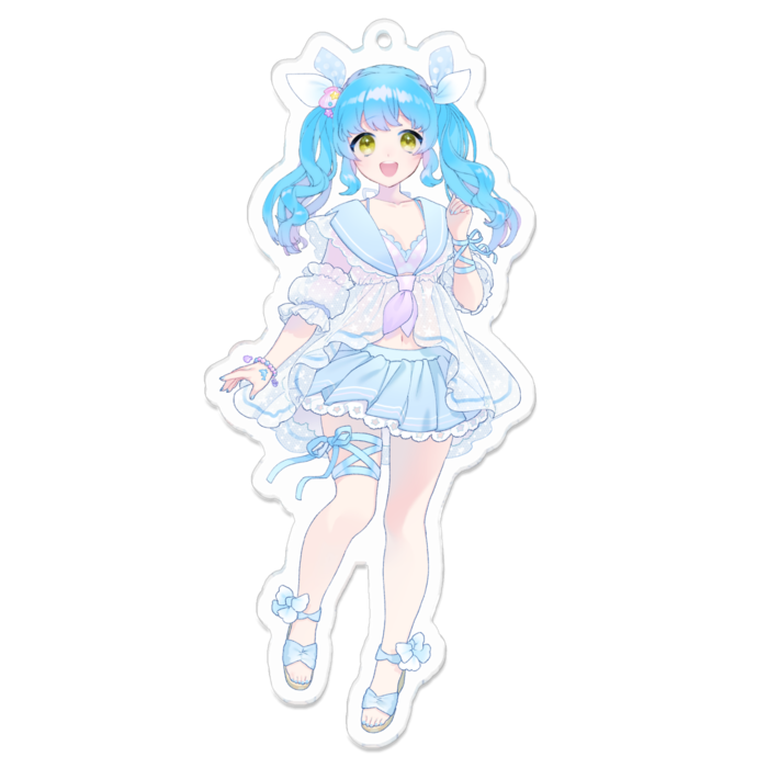 夏アクリルキーホルダー - 100 x 100 (mm)