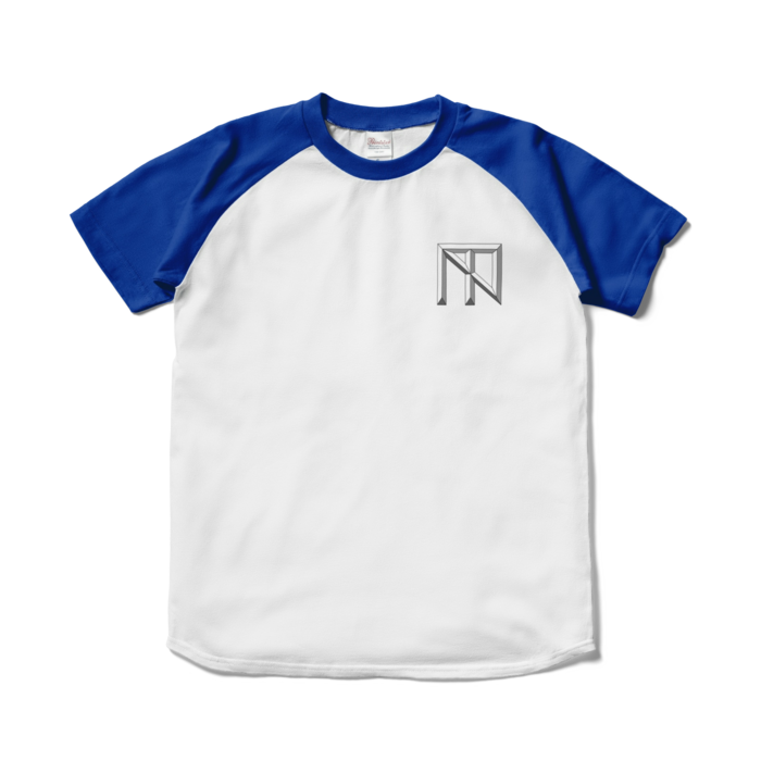 ラグランTシャツ - S - ホワイト×ロイヤルブルー