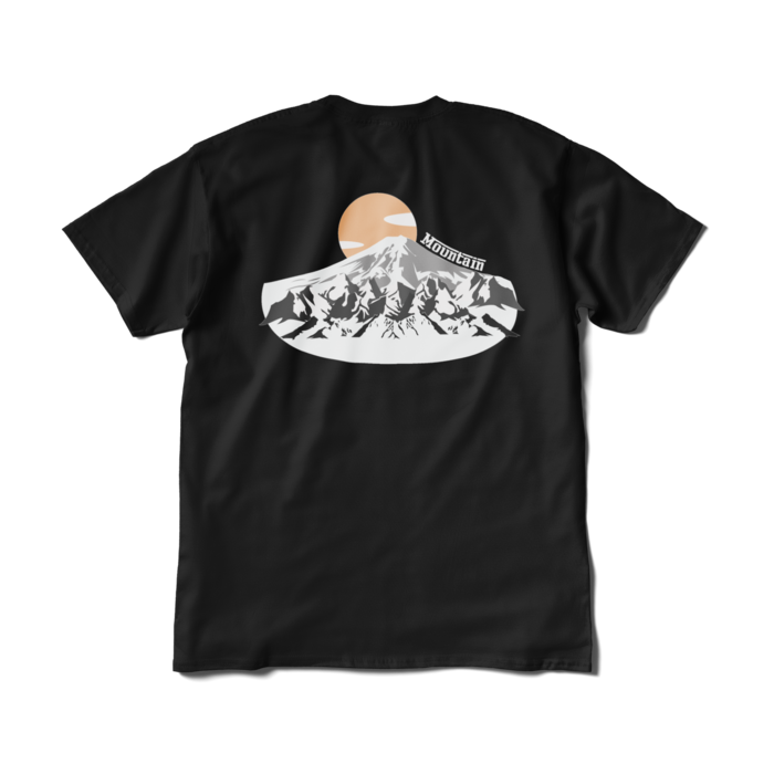 Tシャツ（山） - XL - ブラック