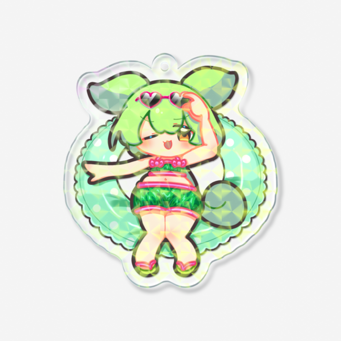 ホログラムアクリルキーホルダー - 70 × 70mm