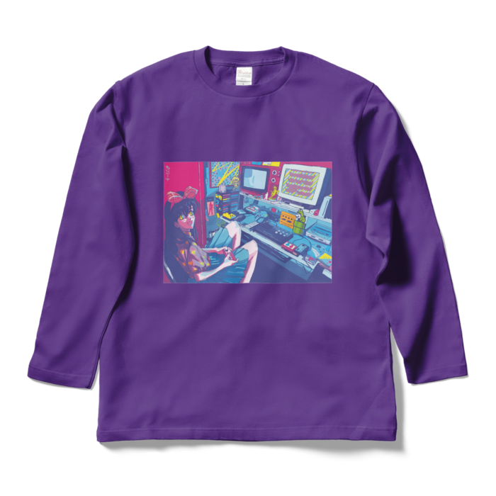 ロングスリーブTシャツ - L - パープル