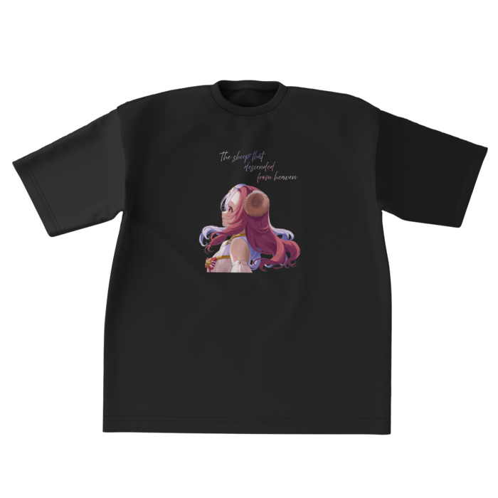 ビッグシルエットTシャツ - XL - 正面　ブラック