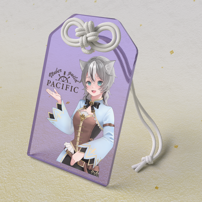 アクリルお守り - 50 × 80mm(紫)