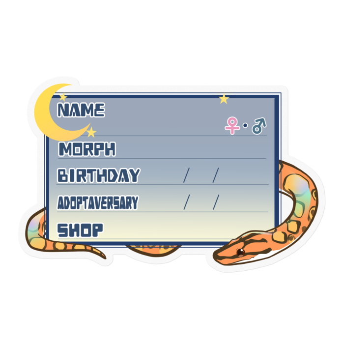 【🐍お名前ステッカー】ブラニジ(ノーマル) ‐夜(英語)