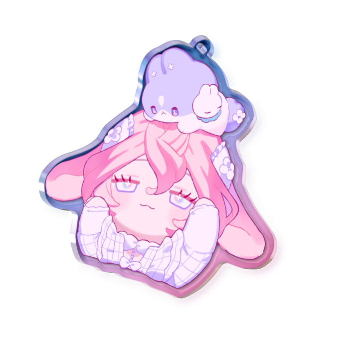 オーロラアクリルキーホルダー - 70 × 70mm