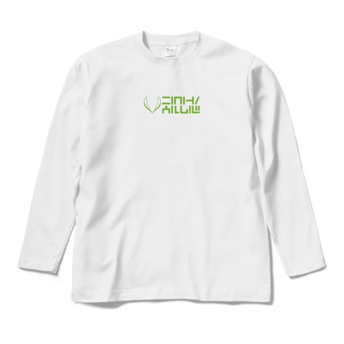 ロングスリーブTシャツ ホワイト - M - ピンク×水柄