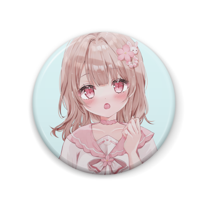 ななぽこ缶バッジ(アイコン画像:驚)57mm