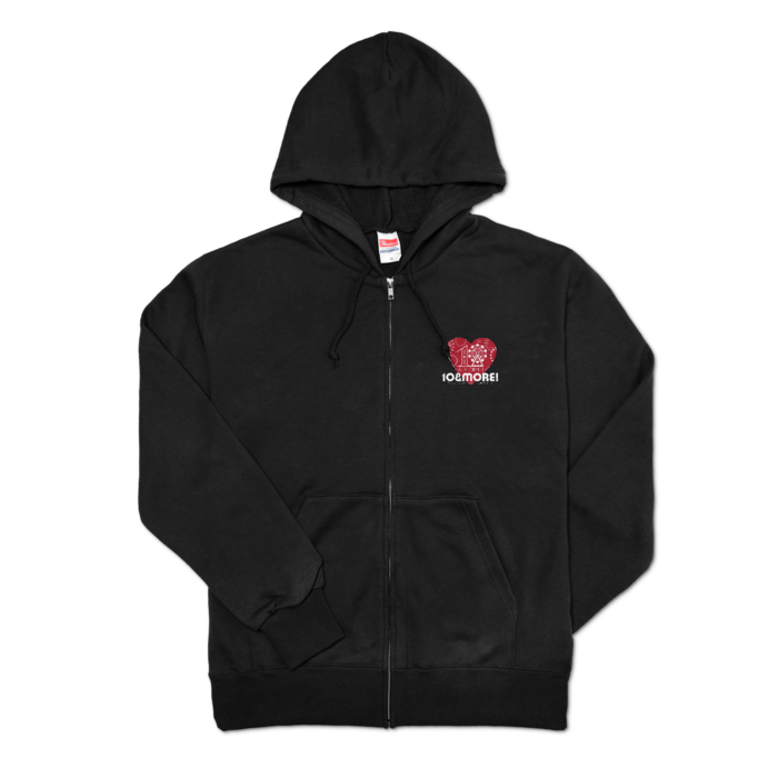 前面ジップパーカー - M - ブラック
