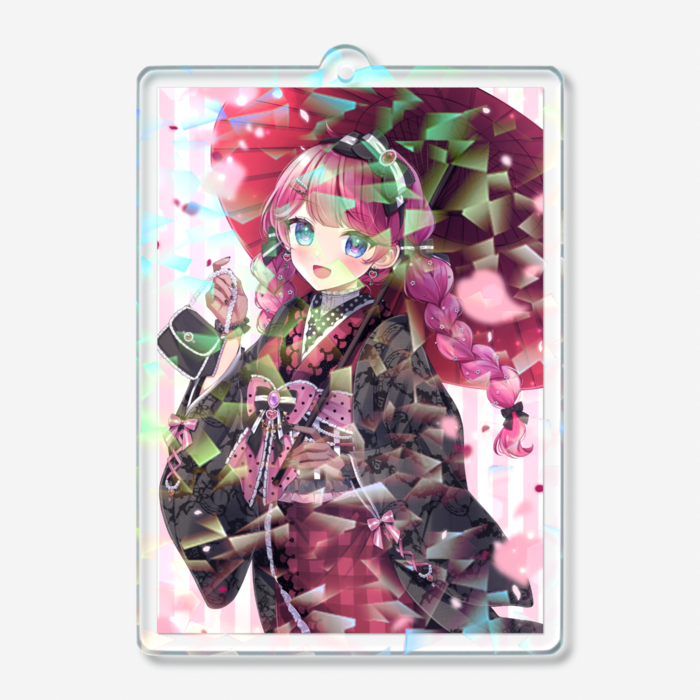 ホログラムアクリルキーホルダー - 70 × 70mm