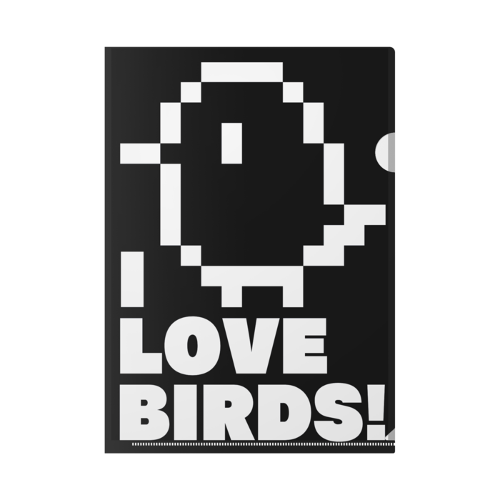 「I LOVE BIRDS!」クリアファイル（黒）