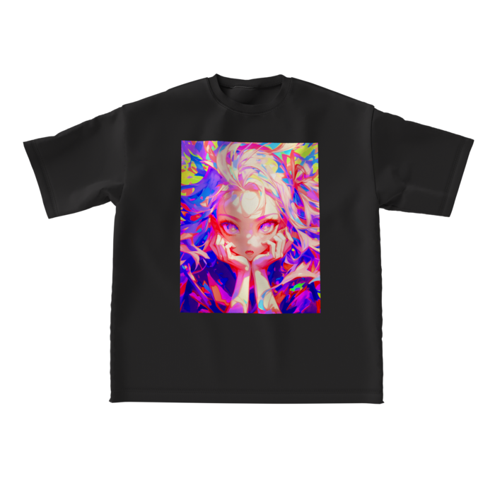 ビッグシルエットTシャツ (ブラック)  - L -