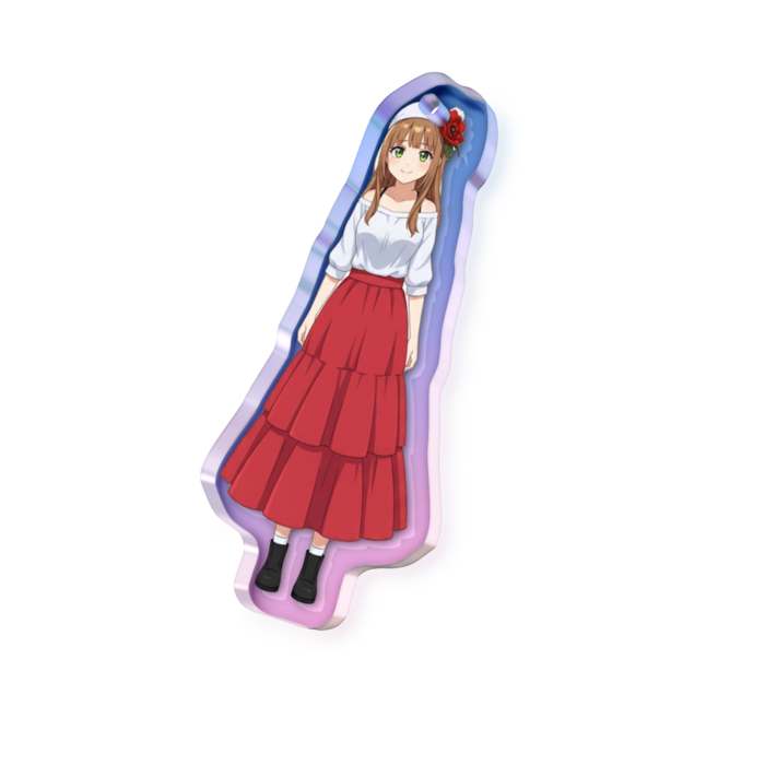 オーロラアクリルキーホルダー - 50 × 50mm