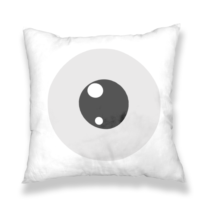 めだまクッションカバー(ホワイト) - 450x450(mm)