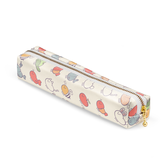 ペンケース - 20 x 4 x 4cm - ホワイト