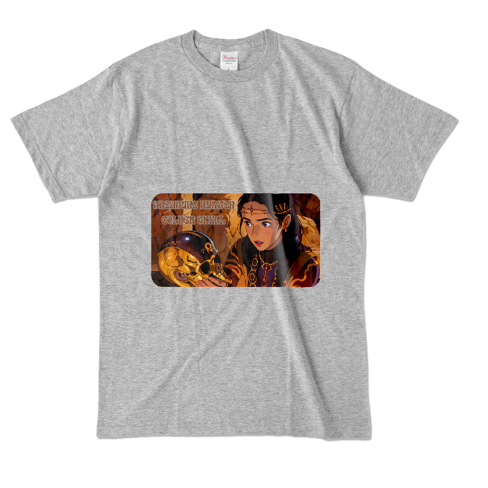 カラーTシャツ - L - 杢グレー (濃色)