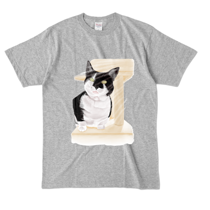 カラーTシャツ - L - 杢グレー (濃色)