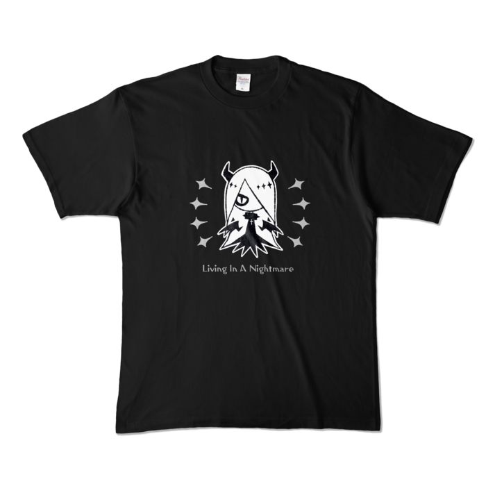 カラーTシャツ(濃色) - XL - 正面 - ブラック