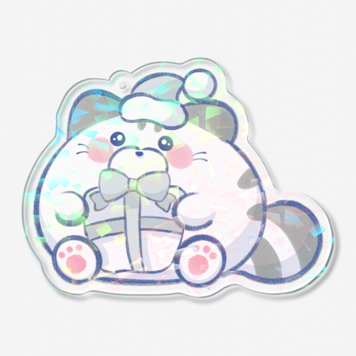 ホログラムアクリルキーホルダー - 70 × 70mm(うすいろホワイト)