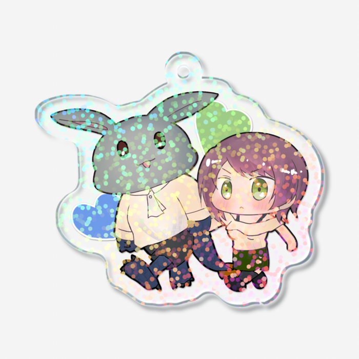 ホログラムアクリルキーホルダー - 50 × 50mm