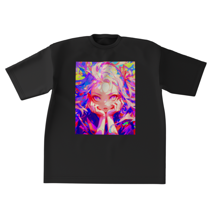 ビッグシルエットTシャツ (ブラック)  - XL -