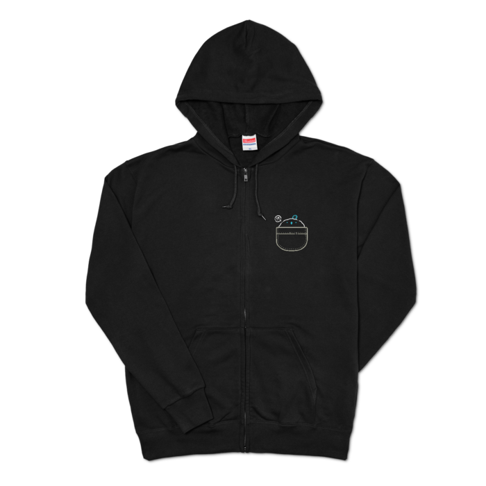 ジップパーカー - XL - ブラック