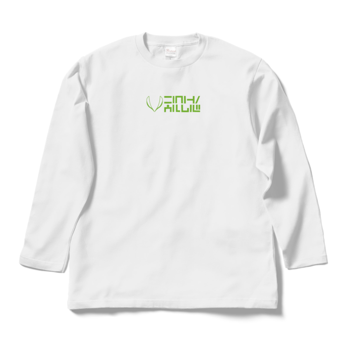 ロングスリーブTシャツ ホワイト - L - ピンク×水柄