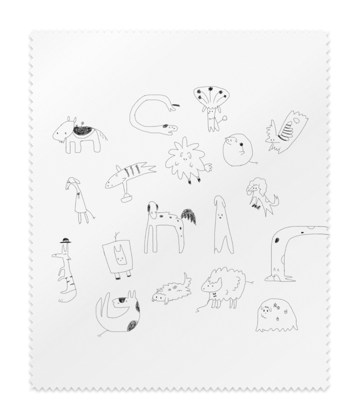 メガネ拭き(白黒)