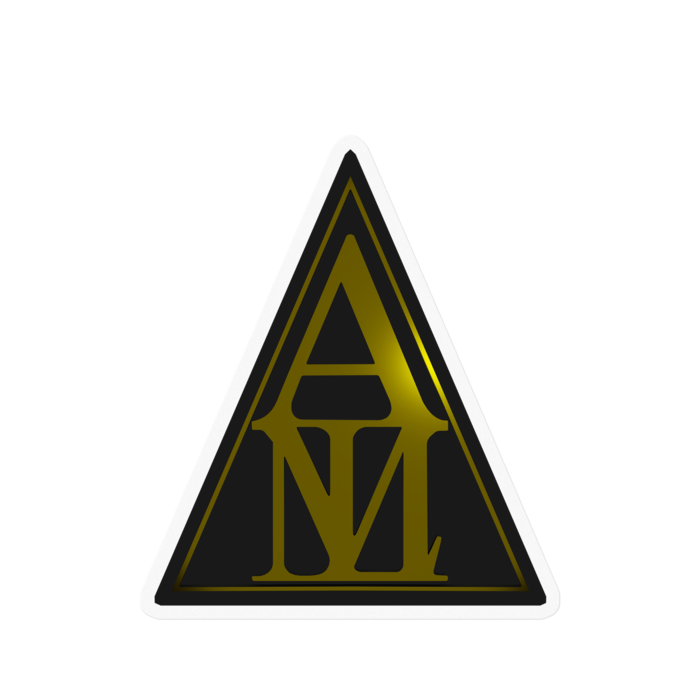 ステッカー 背景黒- 100 x 100 (mm)