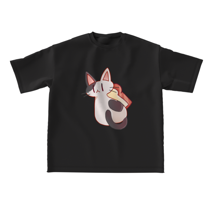 黒ビッグシルエットTシャツ - L -