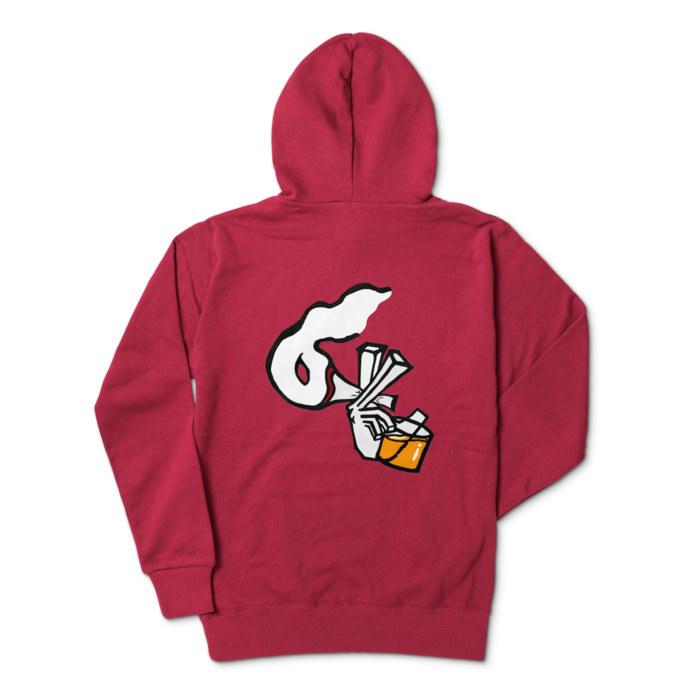 ジップパーカー - L - バーガンディ