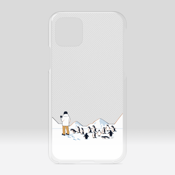 クリアiPhoneケース　灰色　iPhone 11Pro