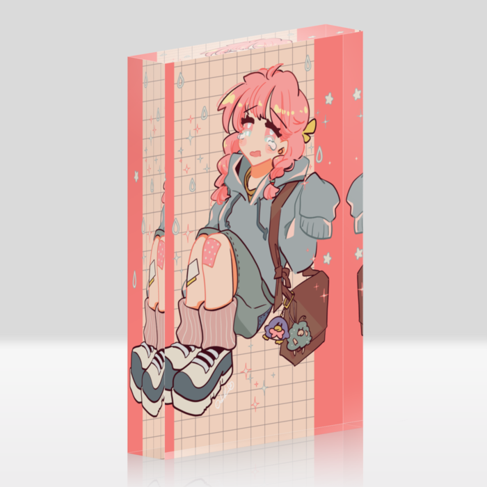 アクリルブロック - 100x148mm(ホワイト)