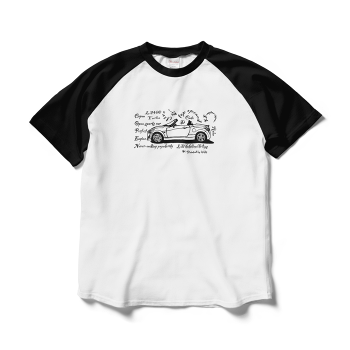 - L - ホワイト×肩ブラック