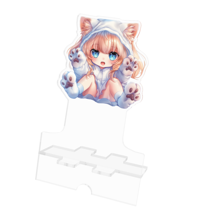 アクリルスマホスタンド - 100x160mm(ケーブル穴あり)