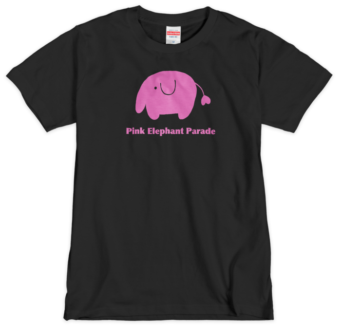 ピンクのぞうさんTシャツ（シルクスクリーン印刷） - M - 1色